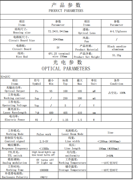 Uniform Line Laser Module