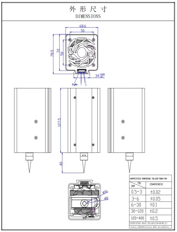 40W blue laser module