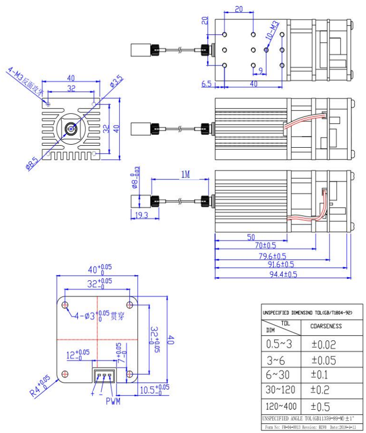 Green Fiber Coupled Laser Module
