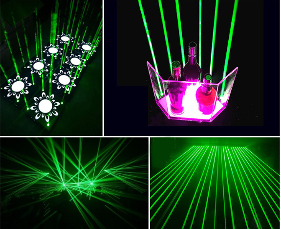 Fat beam green laser module
