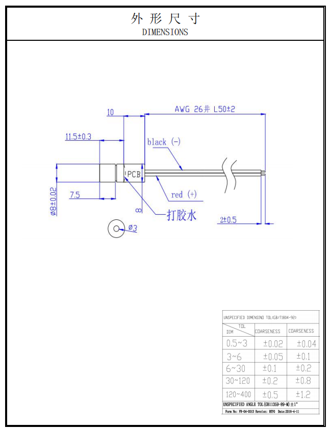 650nm 100mW Laser diode Module
