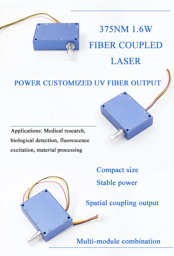 375nm 1.6W Fiber laser