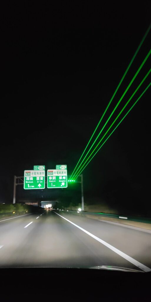 Green Lasers on Highways