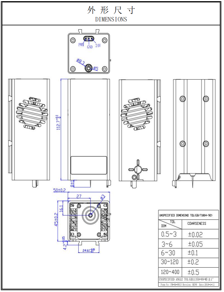 20W Blue Laser Module