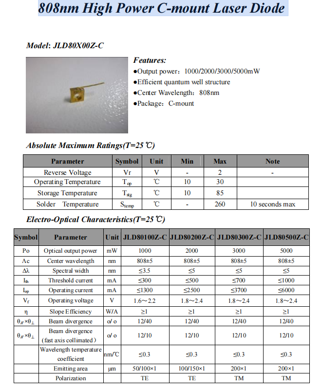 C-mount Laser Diode